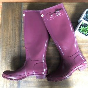 Hunter Tall Purple Rain boots